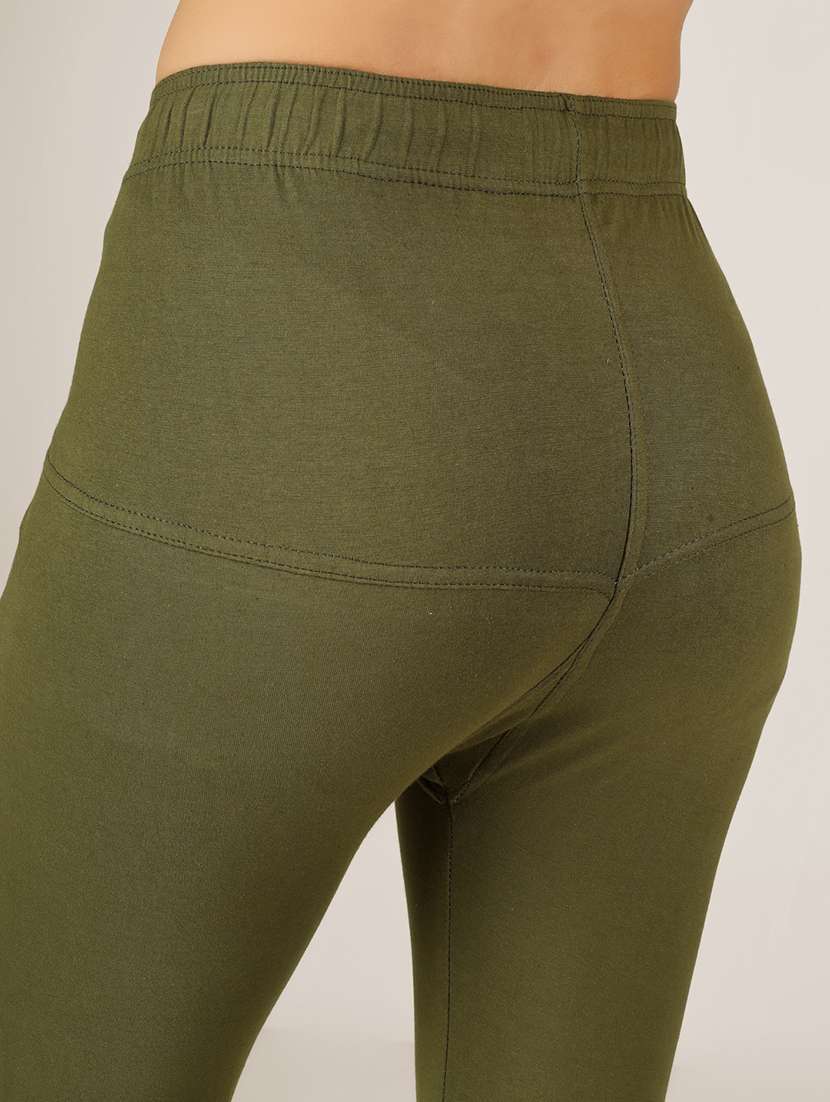 women solid mid rise legging - 22305747 -  Standard Image - 5