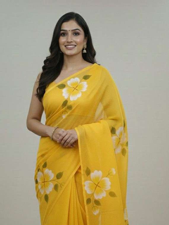 women printed casual wear saree with blouse - 22305930 -  Standard Image - 3