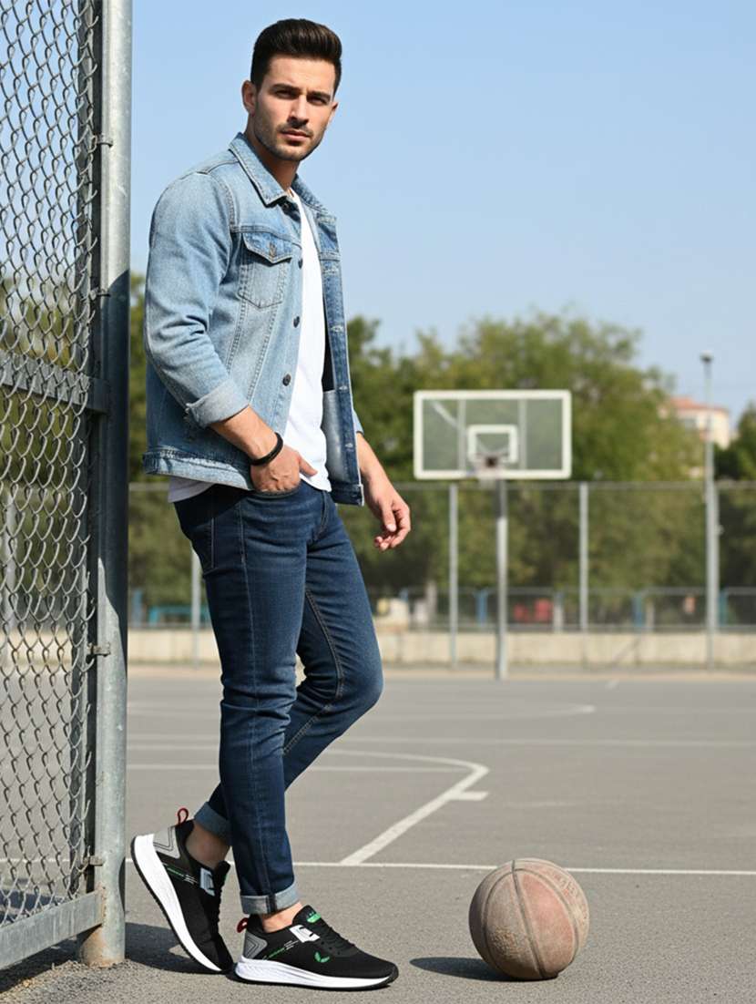 men black lace up sport shoe - 22305981 -  Standard Image - 5