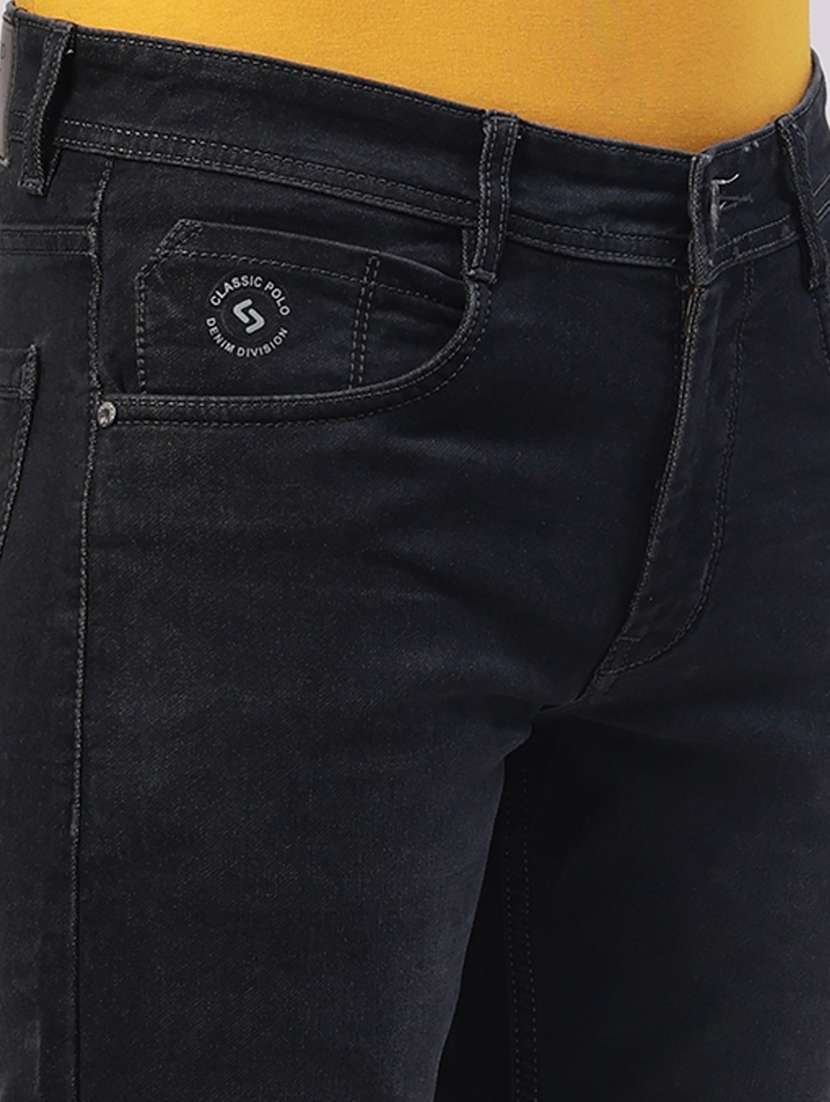 men plain mid rise full length jeans - 22305982 -  Standard Image - 5