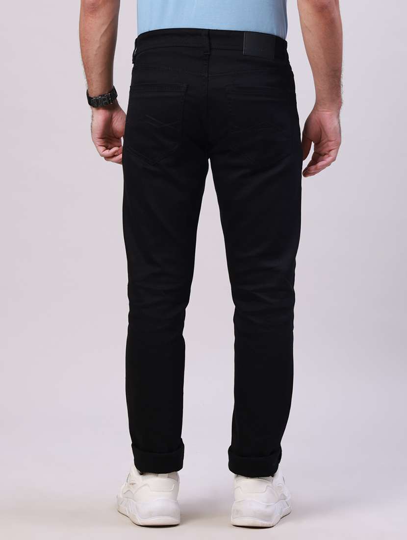 men plain mid rise full length jeans - 22305991 -  Standard Image - 3