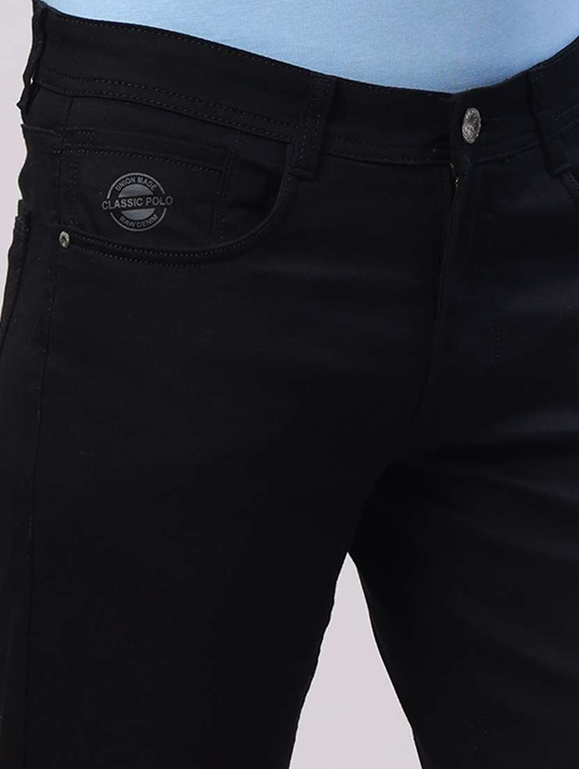 men plain mid rise full length jeans - 22305991 -  Standard Image - 5