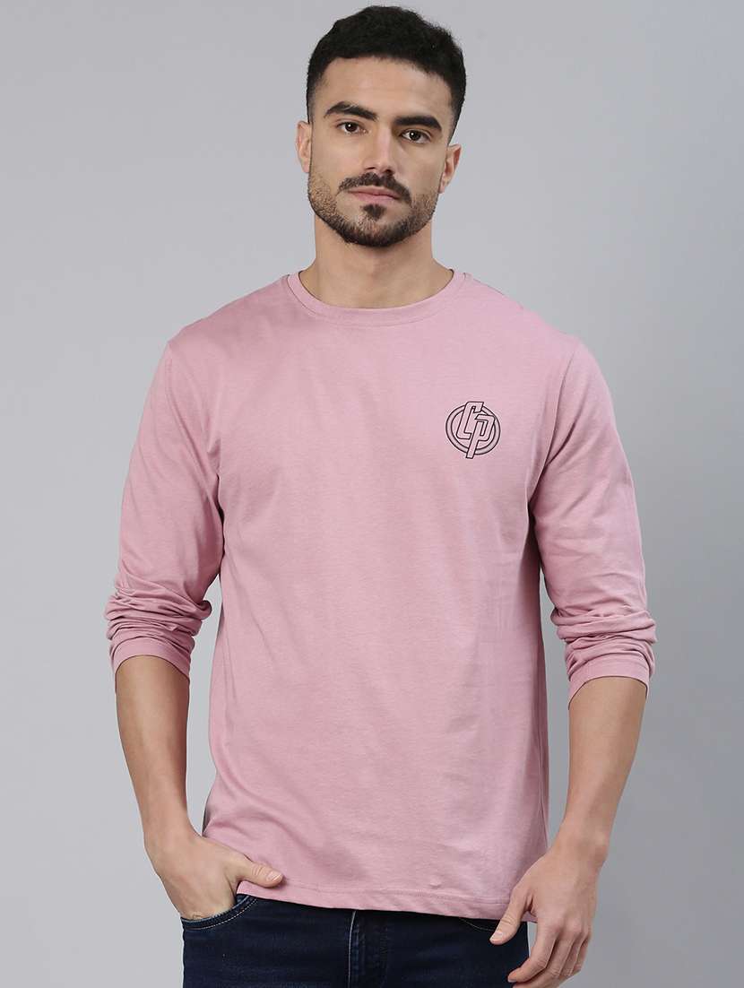 men logo print long sleeve regular fit t-shirt