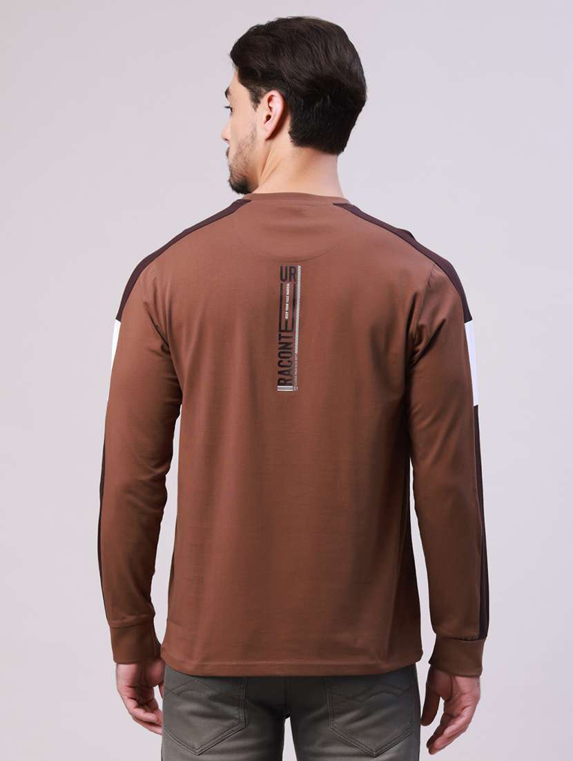 men printed long sleeve regular fit t-shirt - 22305996 -  Standard Image - 3