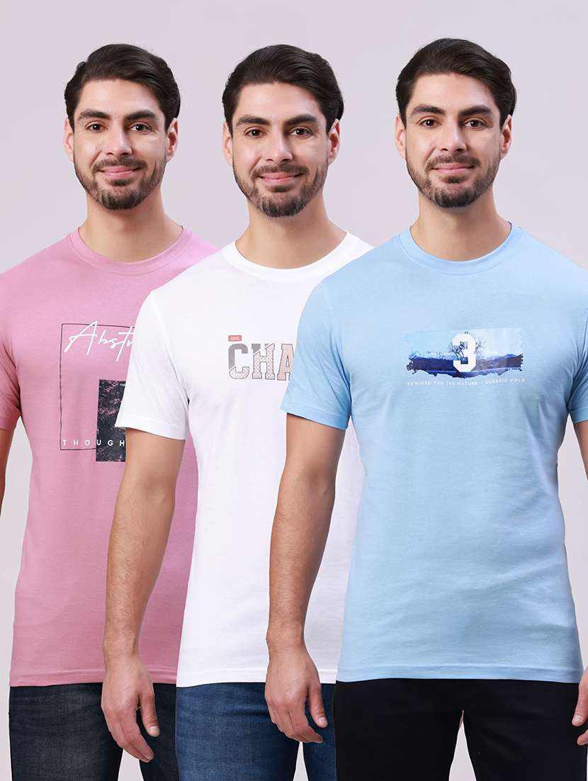 men pack of 3 short sleeve t-shirt