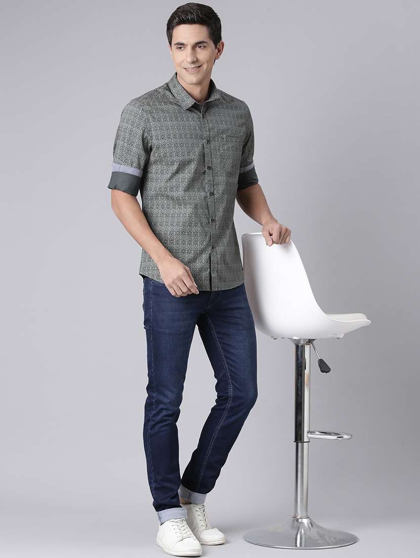 Men Printed Long Sleeve Regular Fit Casual Shirt - 22306014 -  Standard Image - 5