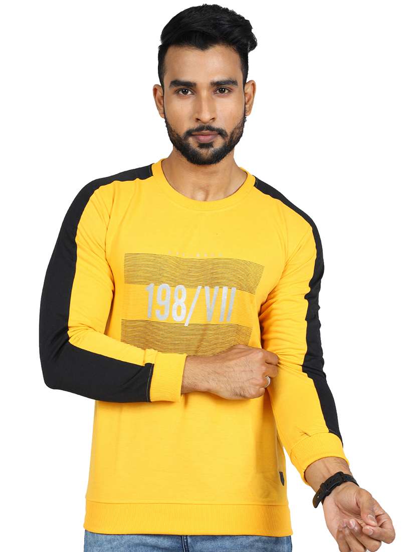 men color block long sleeve regular fit sweatshirt