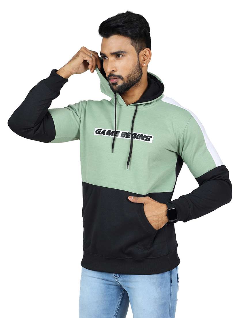 men color block long sleeve regular fit sweatshirt