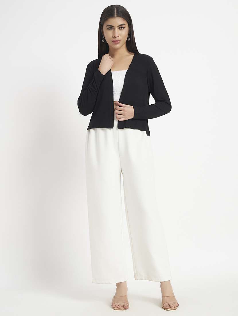 women solid long sleeve regular shrug - 22306507 -  Standard Image - 3