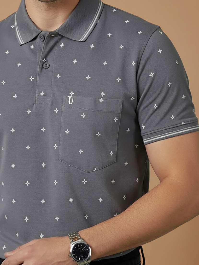 men printed short sleeve regular fit polo t-shirt - 22306528 -  Standard Image - 3