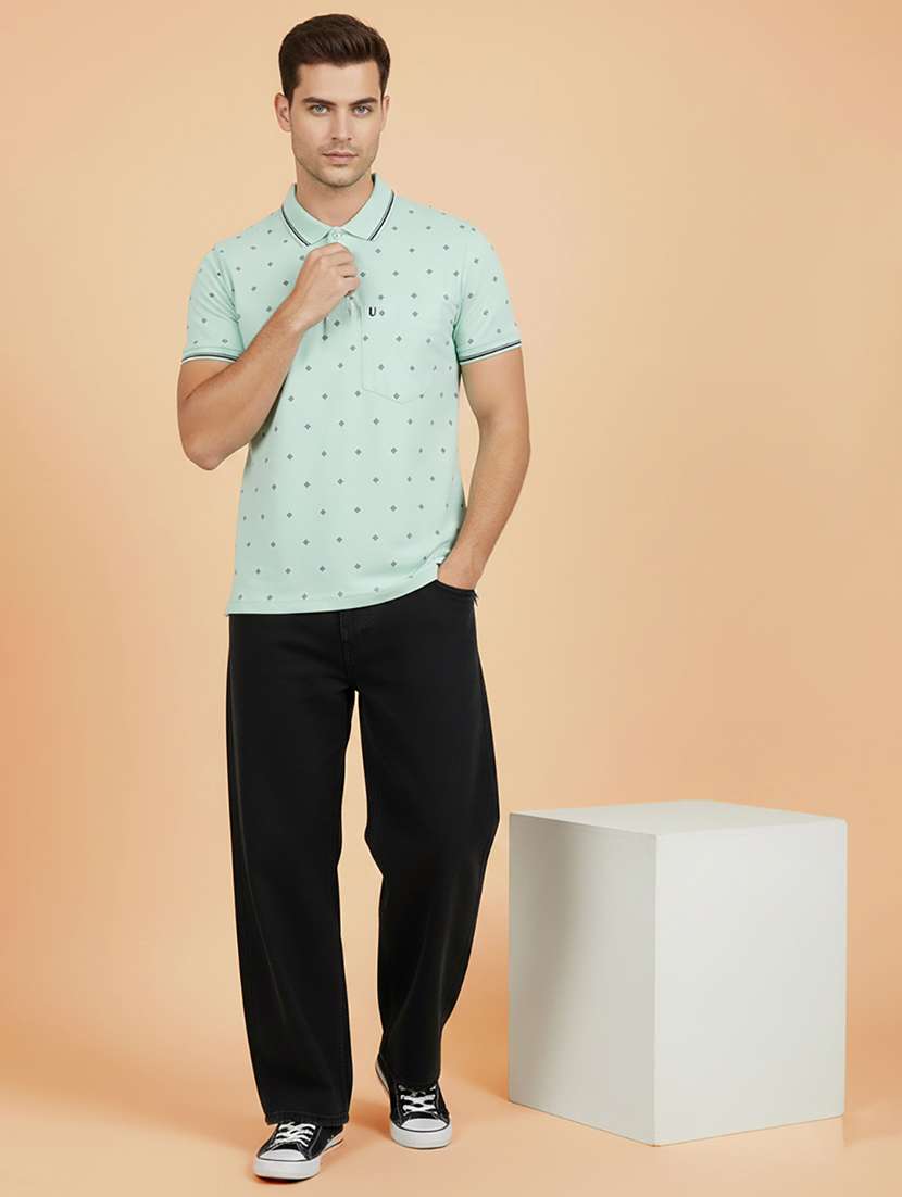 men printed short sleeve regular fit polo t-shirt - 22306540 -  Standard Image - 3