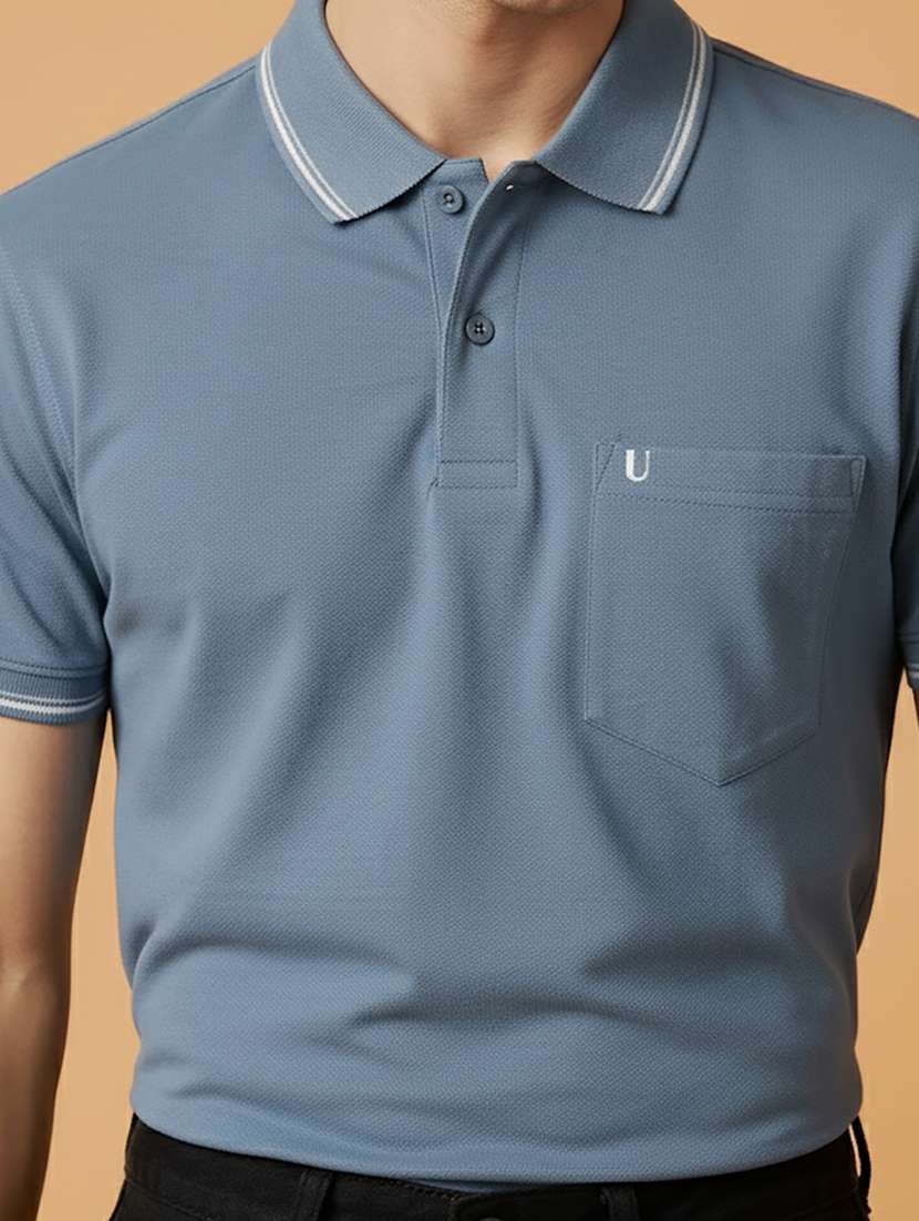 men solid short sleeve regular fit polo t-shirt - 22306547 -  Standard Image - 3