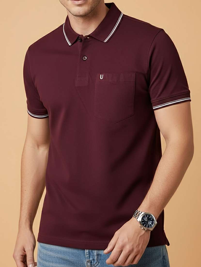 men solid short sleeve regular fit polo t-shirt - 22306548 -  Standard Image - 3
