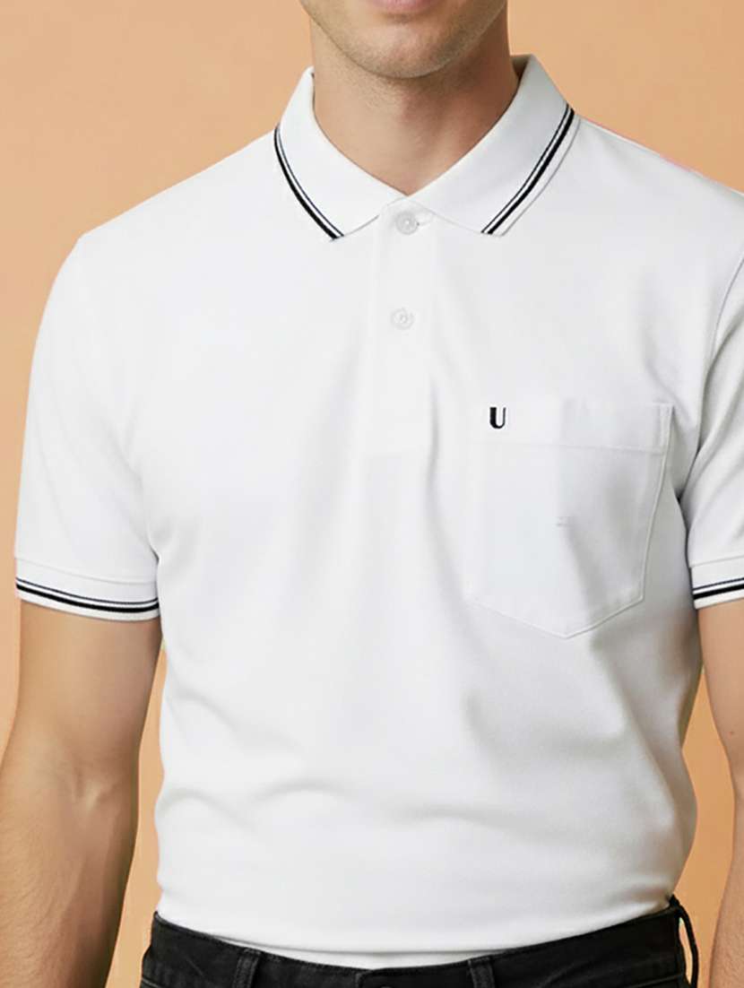 men solid short sleeve regular fit polo t-shirt - 22306555 -  Standard Image - 3