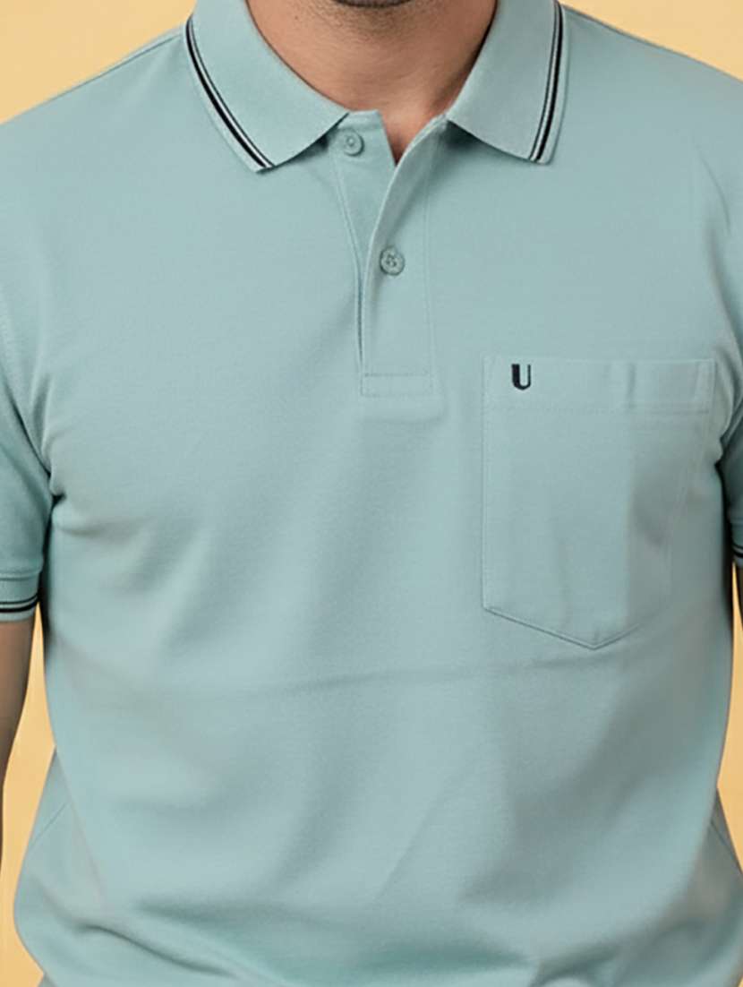 men solid short sleeve regular fit polo t-shirt - 22306556 -  Standard Image - 3