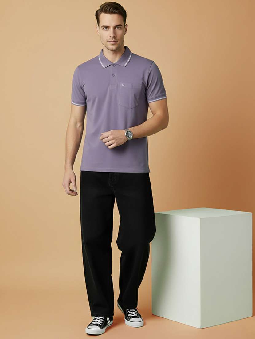 men solid short sleeve regular fit polo t-shirt - 22306557 -  Standard Image - 3