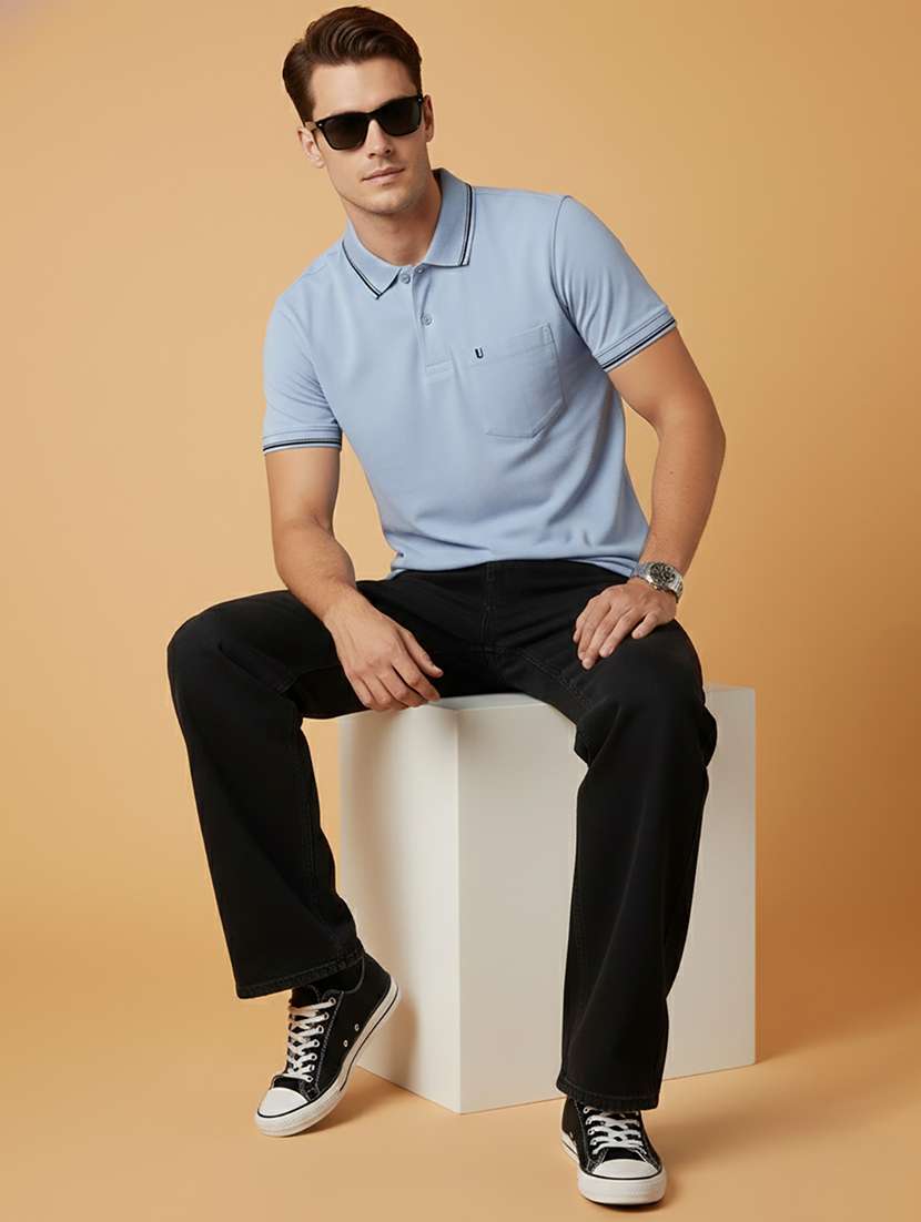 men solid short sleeve regular fit polo t-shirt - 22306561 -  Standard Image - 3