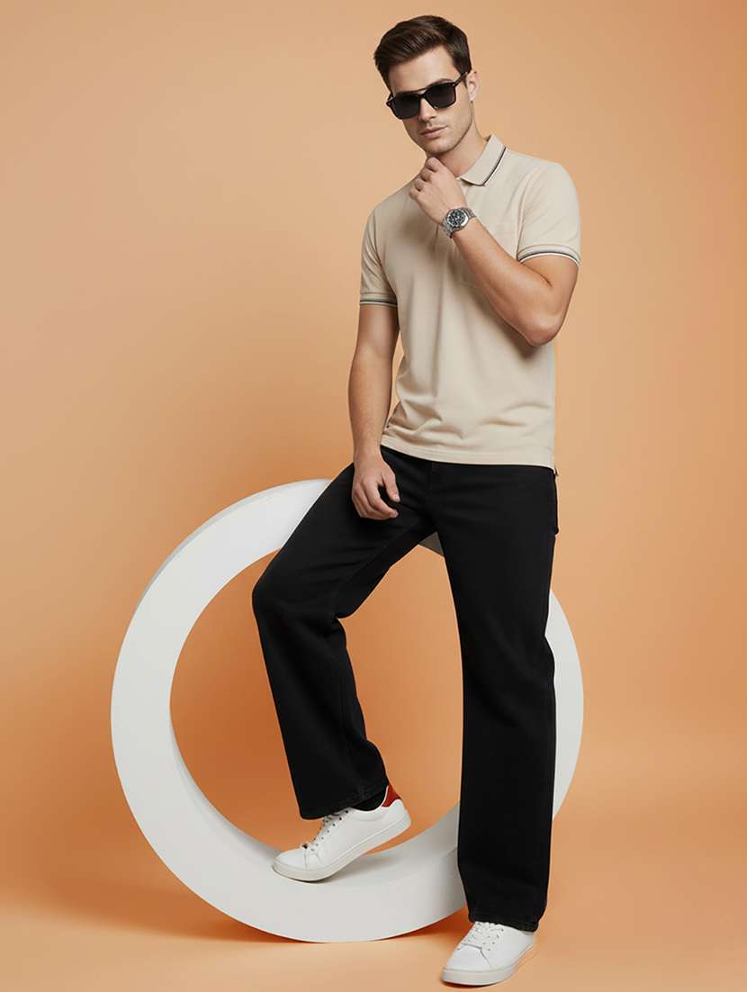 men solid short sleeve regular fit polo t-shirt - 22306606 -  Standard Image - 3