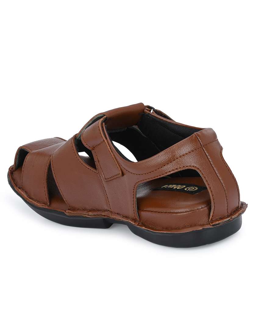 men solid back strap sandal - 22306672 -  Standard Image - 3