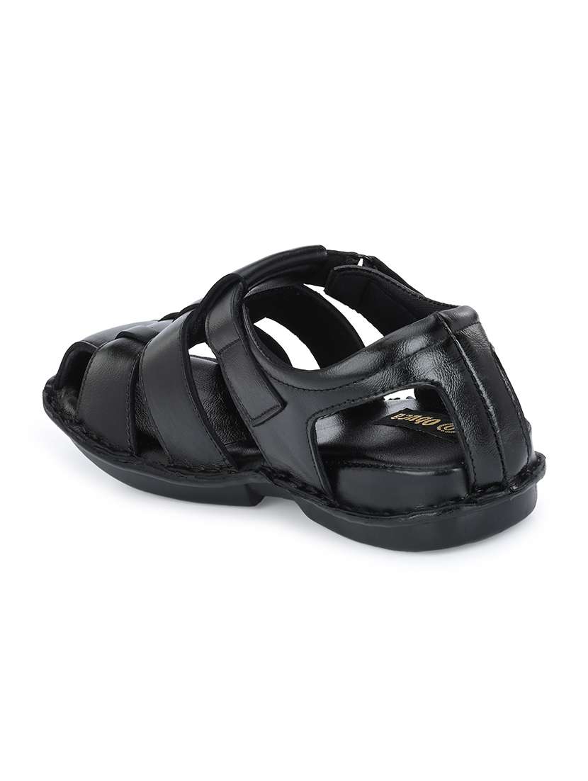 men solid back strap sandal - 22306674 -  Standard Image - 3