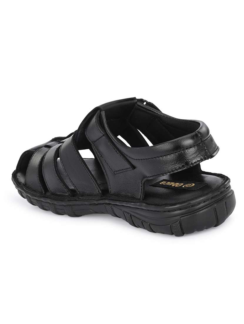 men solid back strap sandal - 22306680 -  Standard Image - 3