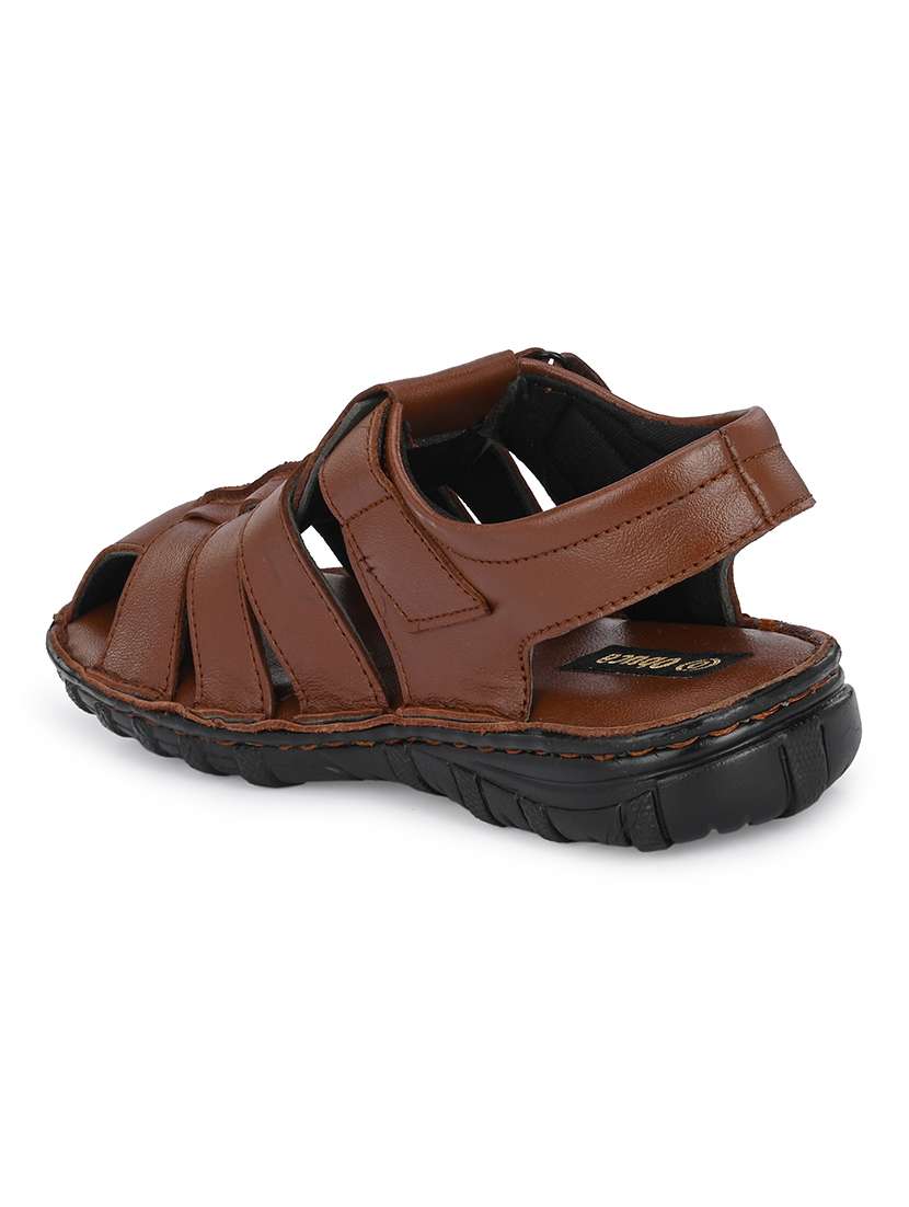men solid back strap sandal - 22306681 -  Standard Image - 3