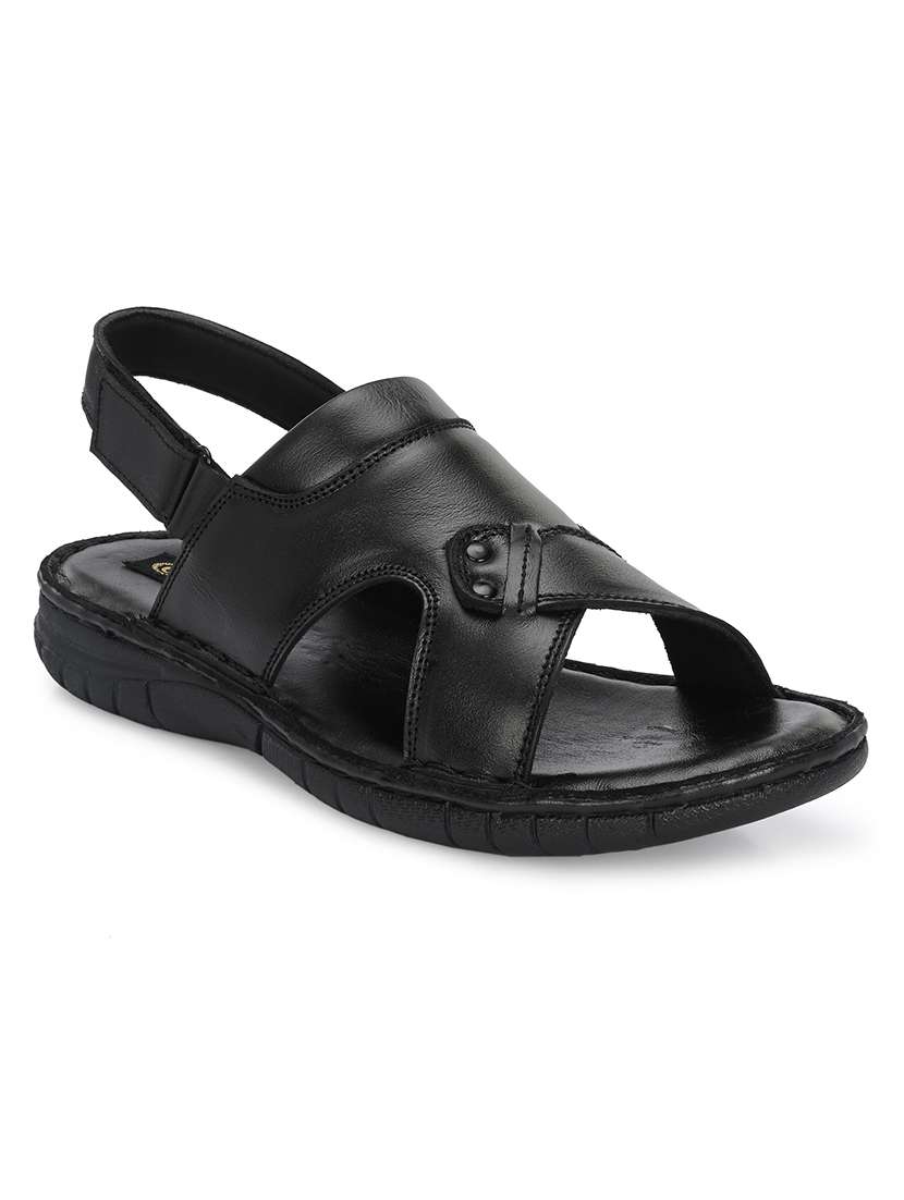 men solid back strap sandal