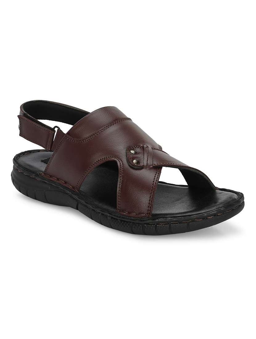 men solid back strap sandal