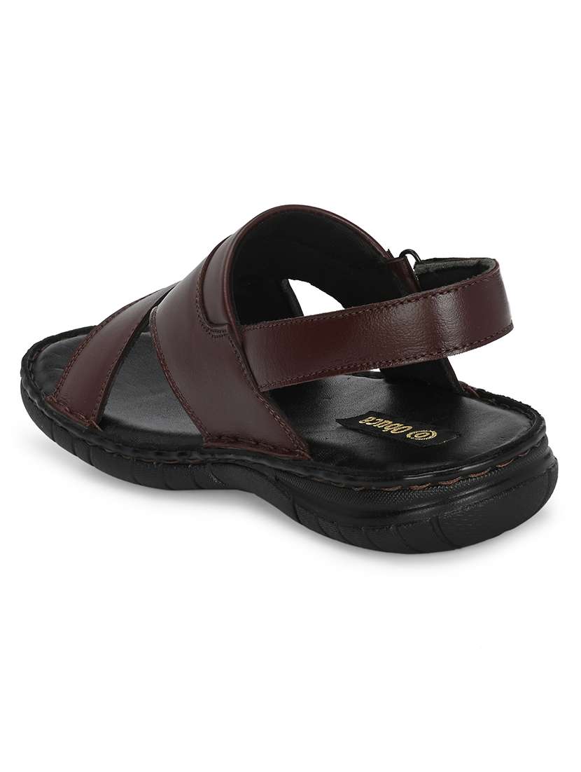 men solid back strap sandal - 22306684 -  Standard Image - 3