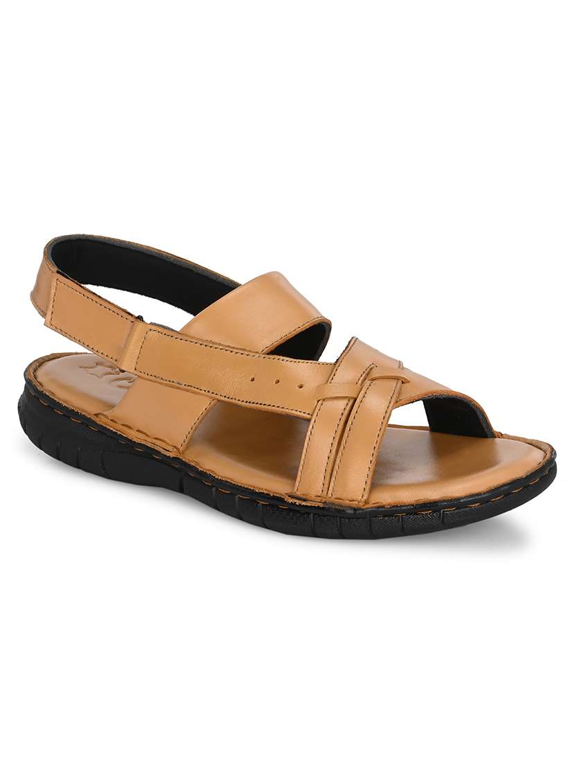 men solid back strap sandal