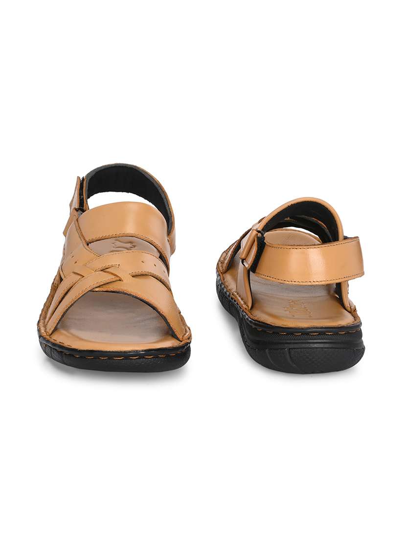 men solid back strap sandal - 22306686 -  Standard Image - 3