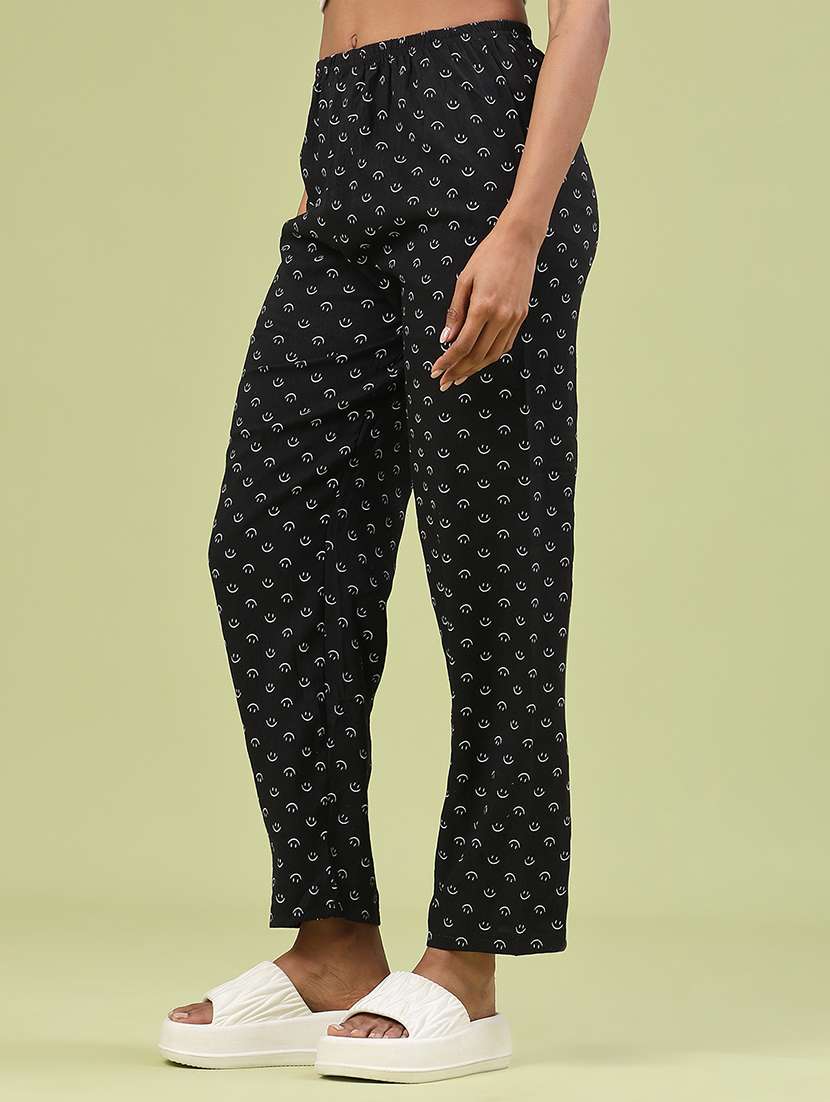 Women Printed Mid Rise Loungewear Pajama - 22307044 -  Standard Image - 3