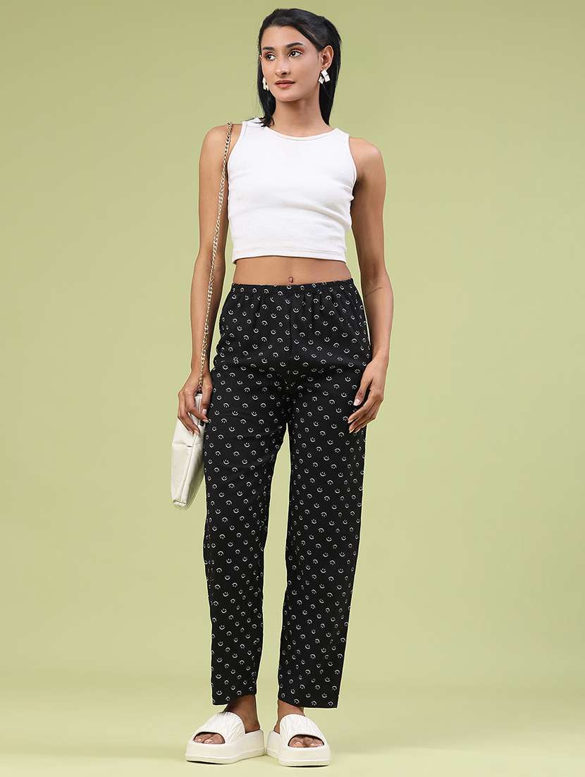 Women Printed Mid Rise Loungewear Pajama - 22307044 -  Standard Image - 5