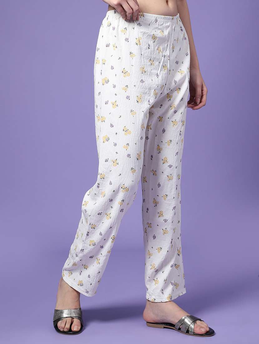 Women Printed Mid Rise Loungewear Pajama - 22307052 -  Standard Image - 3