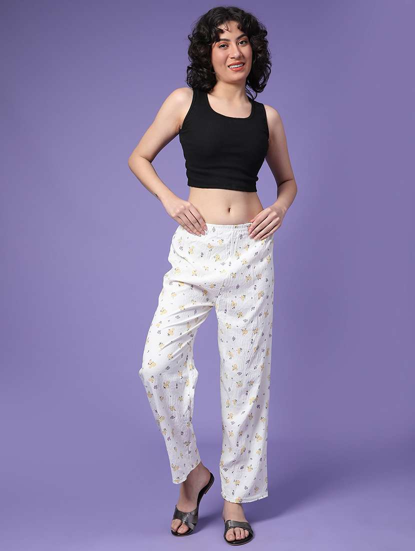 Women Printed Mid Rise Loungewear Pajama - 22307052 -  Standard Image - 5