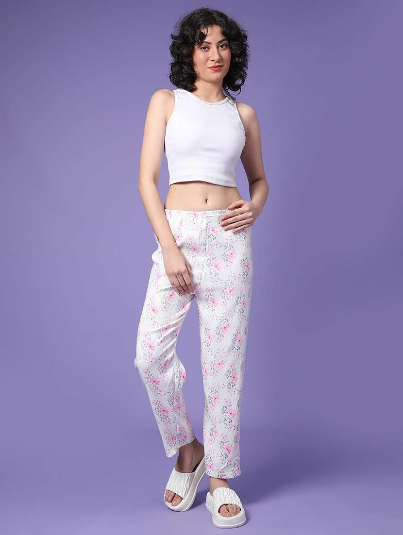 Women Printed Mid Rise Loungewear Pajama - 22307054 -  Standard Image - 5