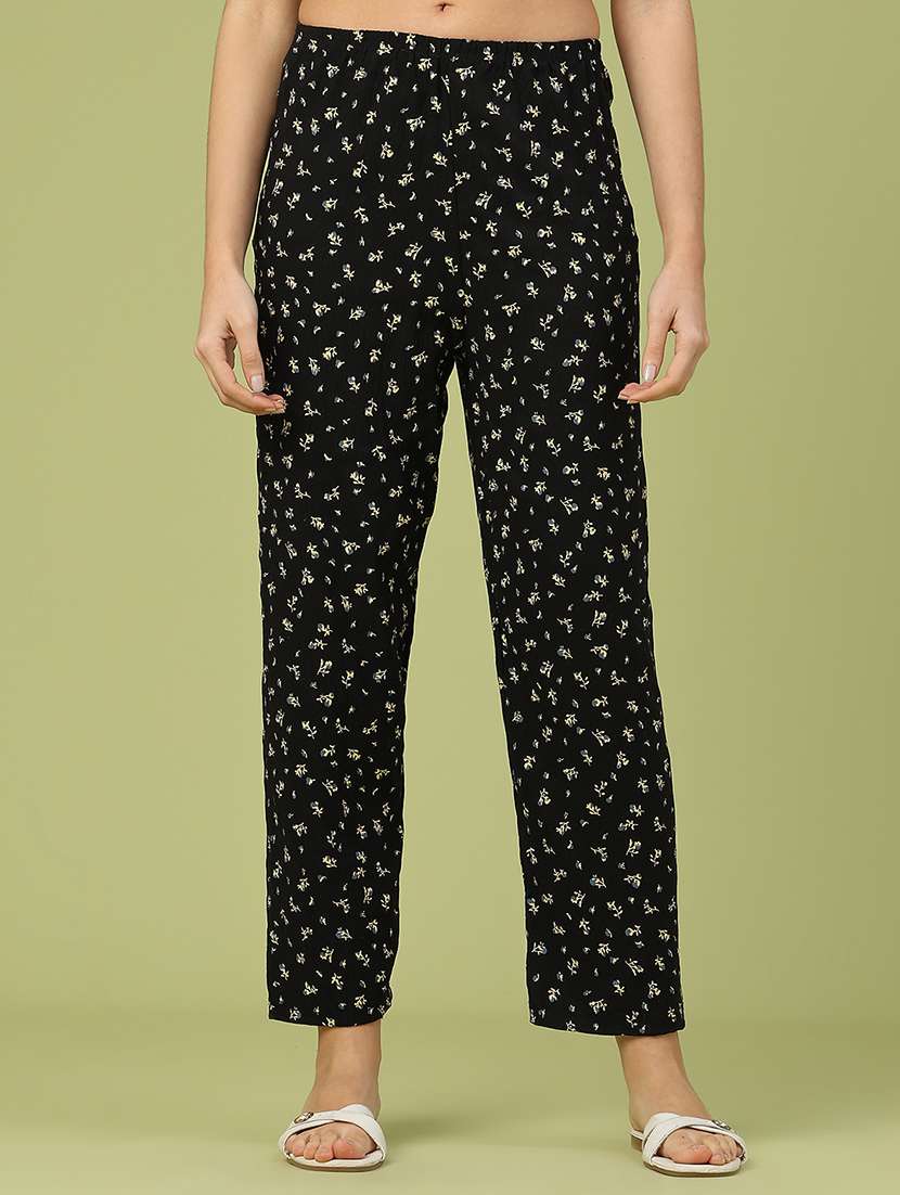women printed mid rise pajama
