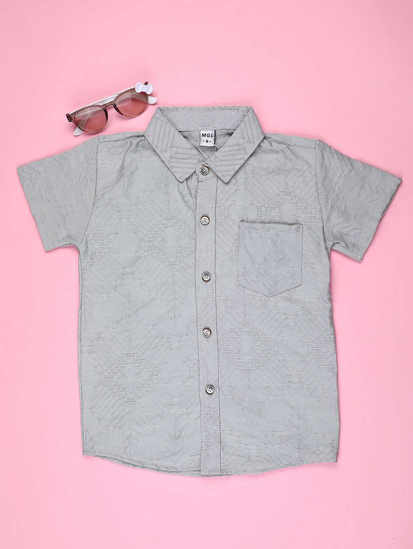 boys collared short sleeve shirt