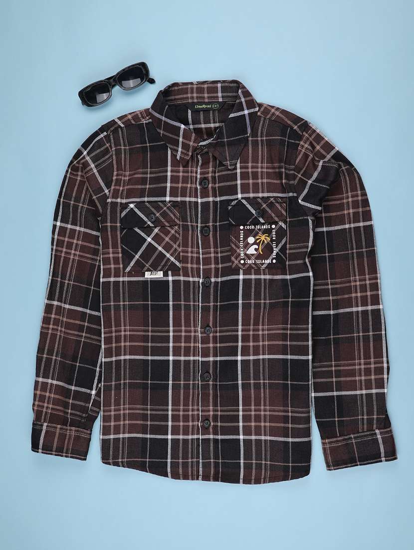 boys checkered long sleeve shirt