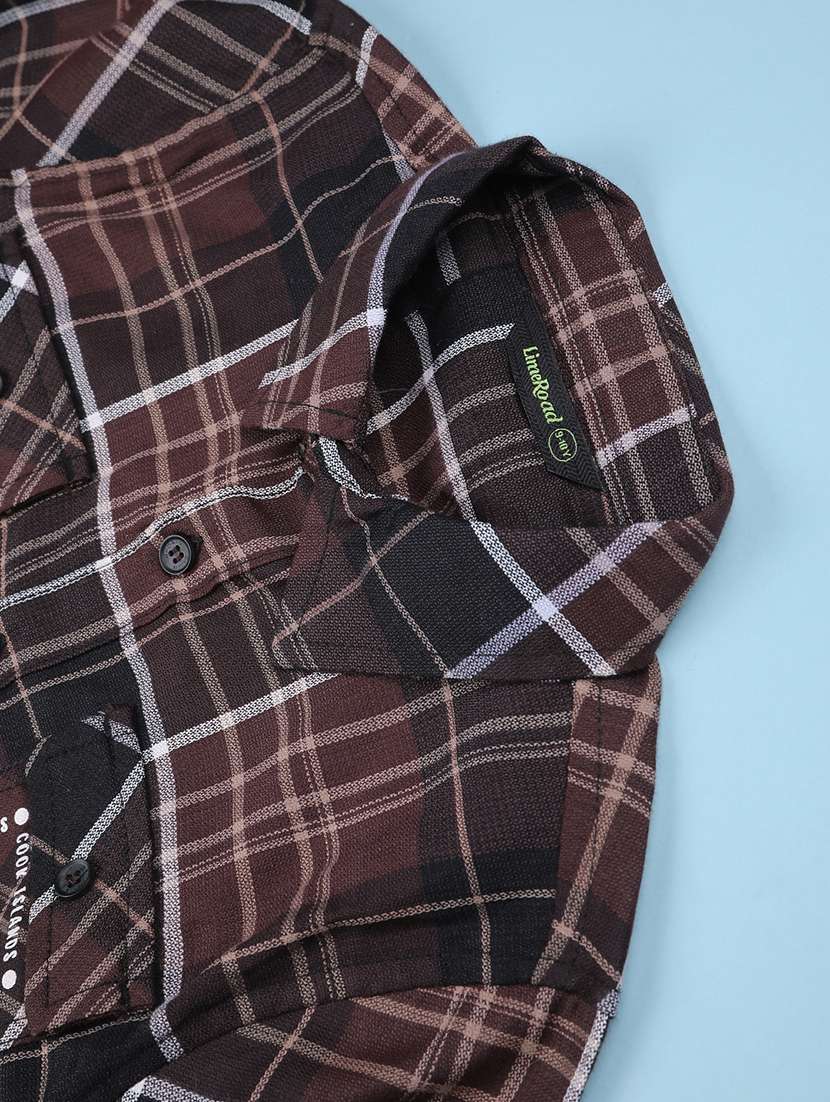 boys checkered long sleeve shirt - 22307107 -  Standard Image - 3