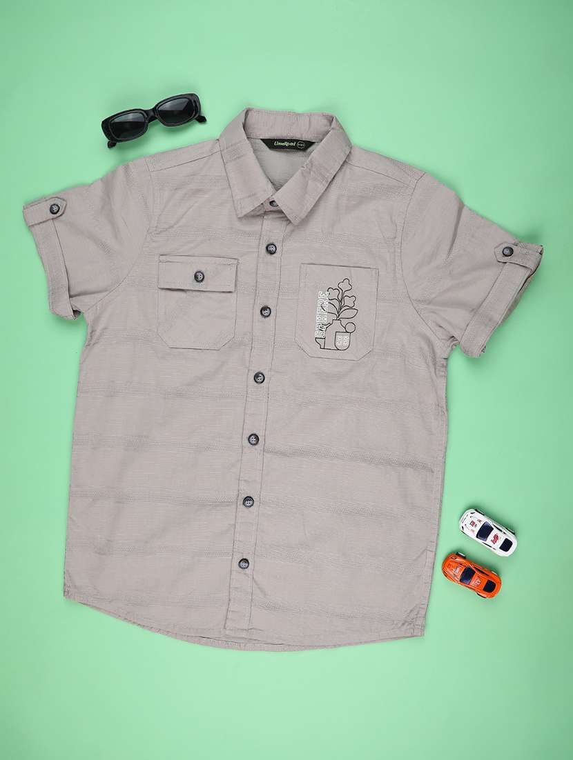 boys collared short sleeve shirt
