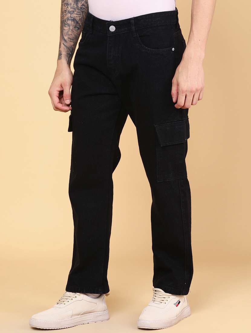 black denim jeans