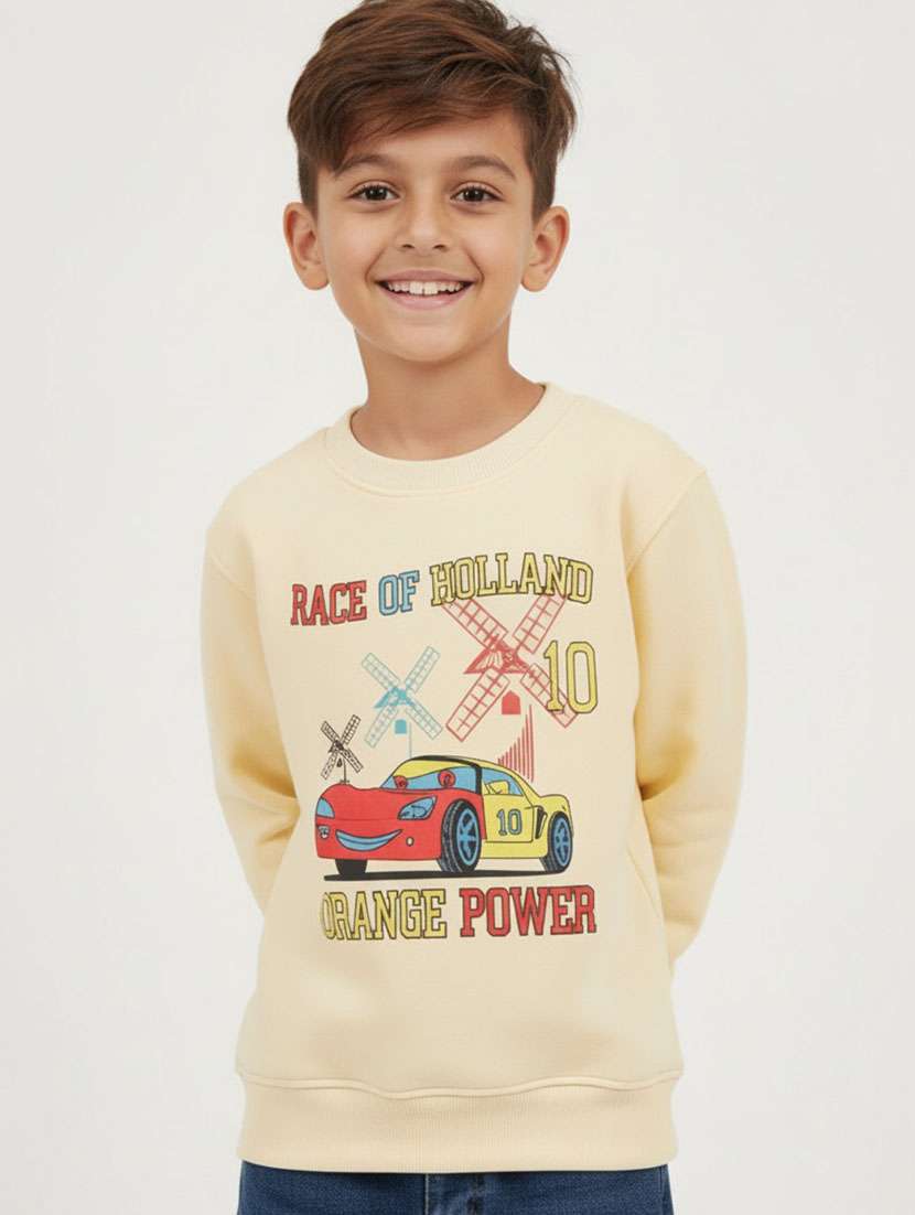 boys printed long sleeve sweatshirt