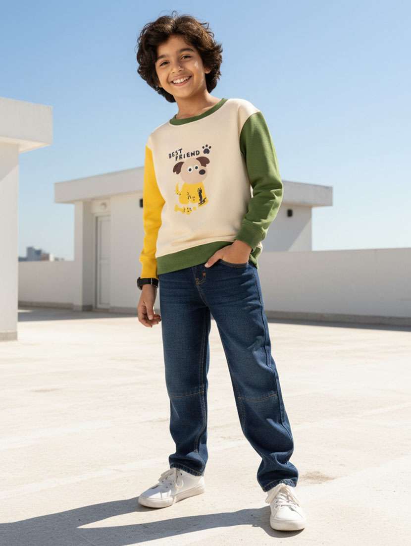boys color blocked long sleeve sweatshirt - 22307542 -  Standard Image - 3