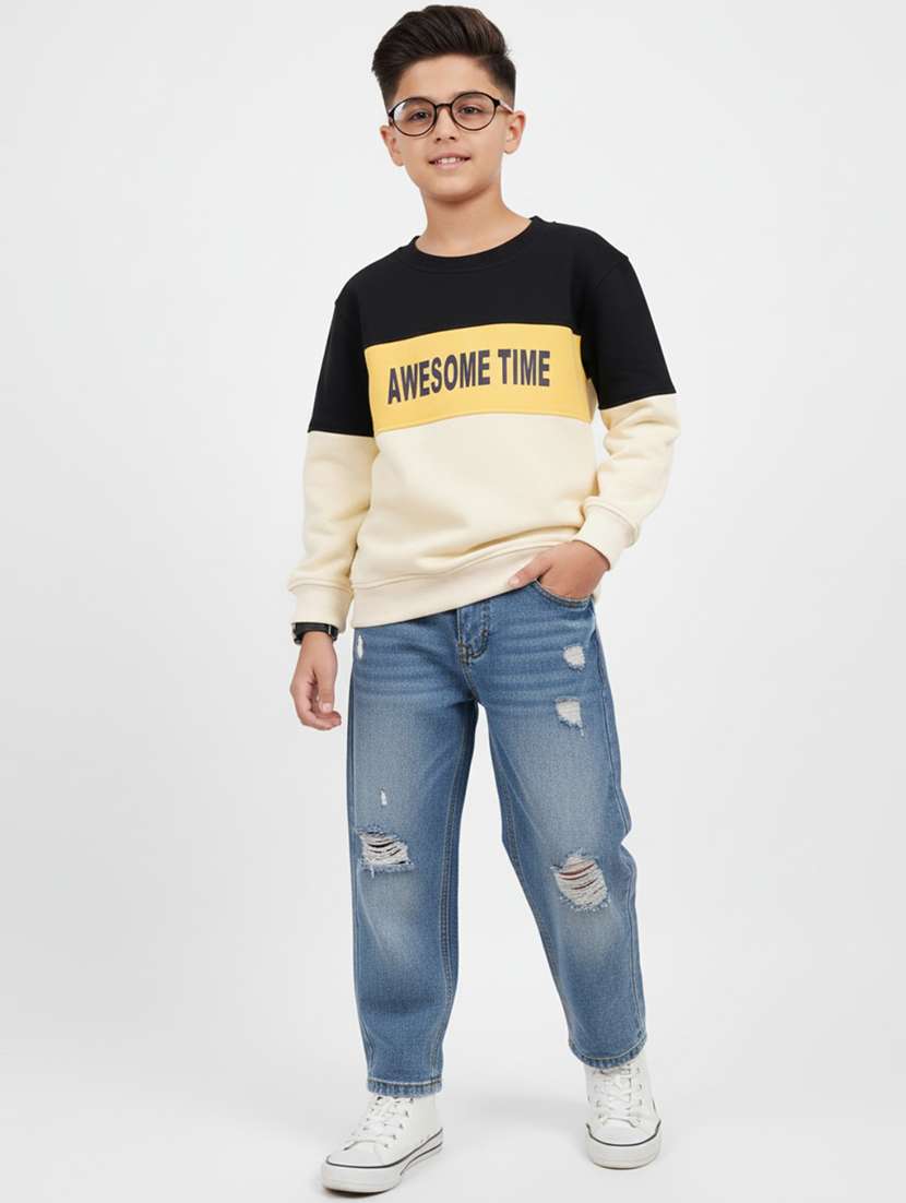 boys color blocked long sleeve sweatshirt - 22307544 -  Standard Image - 3