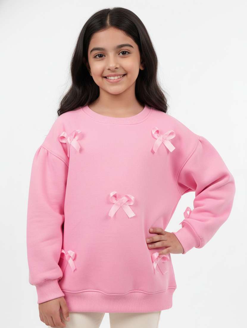 girls self designed long sleeve sweatshirt