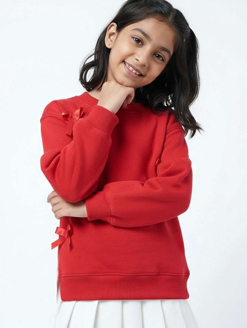 girls self designed long sleeve sweatshirt