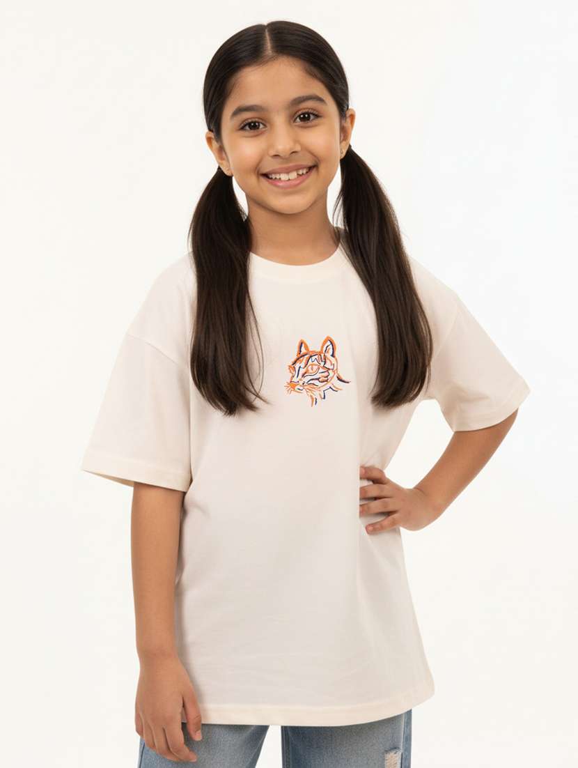 girls printed short sleeve tee