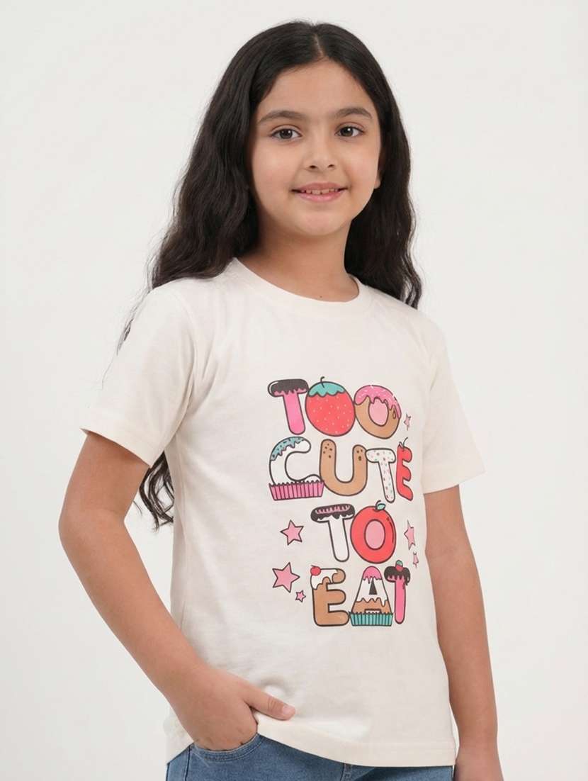 girls printed short sleeve tee