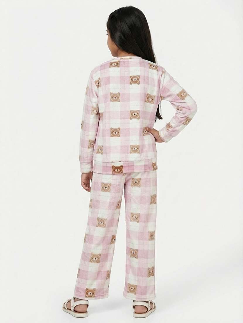 girls printed nightwear pyjama set - 22307555 -  Standard Image - 3